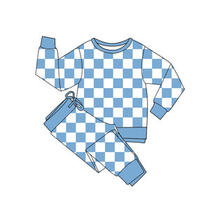 批发竹制睡衣套装儿童休闲装休闲两件套西部牛仔印花儿童女童枕木 - Product Image 3