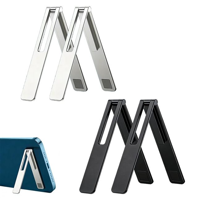 New Portable Aluminium Alloy Adhesive Pad Mount Small Foldable Desk Universal Cell Mini Phone Stand Professional Accessories
