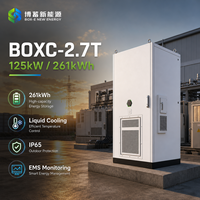 Système de stockage d'énergie par batterie industriel et commercial tout-en-un 261 kWh LiFePO4, refroidissement liquide, IP65, extérieur, communication CAN/RS485