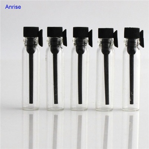 Flacons pour échantillons de parfum en verre, pièces, 1ml, 2ml, 3ml, mini bouteilles pour testeur, parfums, échantillons, bouchon applicateur en plastique noir/blanc - Product Image 2