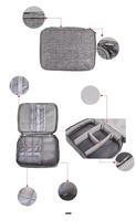 Sac étanche pour câble de voyage organisateur électronique personnalisé, stockage double couche pour téléphone, chargeur, interdiction d'alimentation