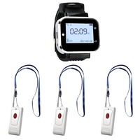 Système de radiomessagerie sans fil pour invités bouton d'appel de café infirmière avec bracelet récepteur étanche vibrant téléavertisseur montre restaurant hôpital