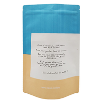 Sachet Doypack Personnalisé en Papier Kraft avec Fermeture Zip et Valve de Dégazage pour Grains de Café 250g 500g 1kg – Emballage Professionnel pour Café