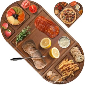 Tabla de cortar de madera maciza para carne, tabla de quesos estilo occidental, tabla de cortar para cocina, tabla de quesos portátil de madera maciza - Product Image 2