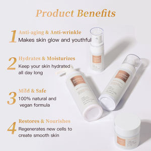 Private Label Anti-Aging Hyaluronsäure Aufhellender Gesichtsreiniger Gesichtswaschgel Gesichtscreme <span class=keywords><strong>Vitamin</strong></span> <span class=keywords><strong>C</strong></span> Serum Hautpflege-Set - Product Image 3