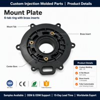 Pièces moulées sur mesure, plaque de montage, assemblage de charnière avec inserts en laiton, aimants pour appareils électroménagers, automobile, OEM