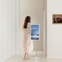 Téléviseur intelligent portable Android 10 LCD 32 pouces Full HD 1080p avec rétroéclairage LED, boîtier blanc, alimentation 12V, écran tactile, 60Hz, pour usage domestique