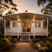 Maison conteneur extensible standard australien de 20 pieds, 2 chambres, préfabriquée, pour habitation en extérieur avec structure certifiée AS/NZS