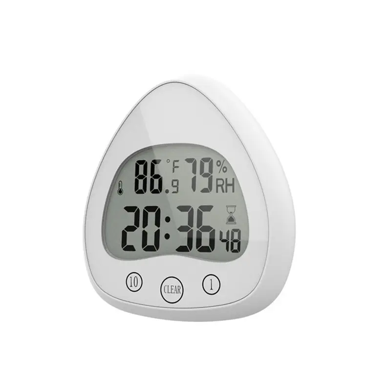 Bathroom Electronic Waterproof Alarm Clock Anti-fog Suction Cup Countdown Temperature Humidity Digital Clock