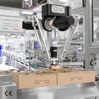Tri automatisé à grande vitesse des aliments 4 axes Pick Place Gripper System Mini Pâtisserie Biscuit Emballage Delta Robot