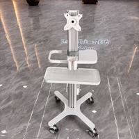 Chariot dentaire mobile Likaymo, support d'écran VESA 75/100, support de scanner oral, hauteur réglable, quatre roulettes silencieuses verrouillables