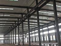 Gambar Desain Struktur Baja Prefabrikasi Dengan Dinding Kaca Khusus untuk Showroom