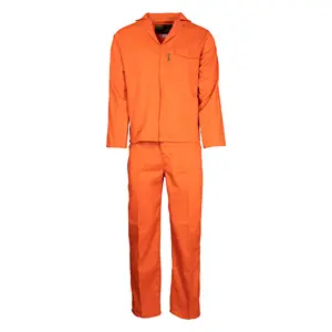 Work Design Cotton Drill Hi Vis Tapes Safety Flame Resistant Coveralls OEM Twill Workwear Overall Workwear Overall