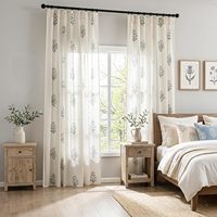 Rouleau de tissu imprimé pour rideaux, motifs floraux, pour salon et chambre, rouleau de tissu de haute qualité pour rideaux, textiles pour rideaux