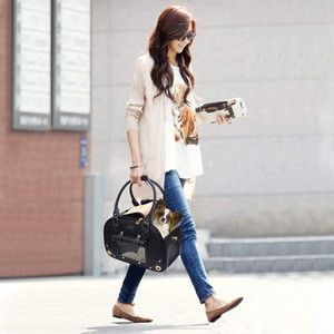 Borsa da <span class=keywords><strong>Trasporto</strong></span> per <span class=keywords><strong>Animali</strong></span> Domestici in Ecopelle PU, Ventilata e Portatile per Uso Domestico e All'aperto, Elegante e Alla Moda - Product Image 6