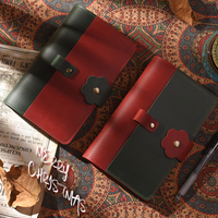 Carnet de notes portable A6 en cuir véritable Crazy Horse pour voyageur, avec emplacement pour stylo – Cadeau de Noël idéal
