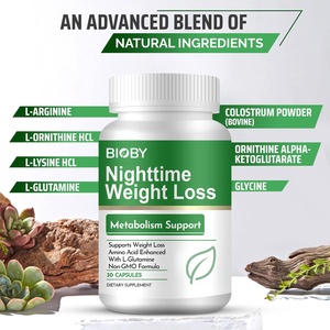 Cápsulas Bioby OEM de Marca Privada para Pérdida de Peso Nocturna, <span class=keywords><strong>L</strong></span>-Glutamina, Aminoácidos, Apoyo al Metabolismo, Sin OMG, 30 Unidades - Product Image 4