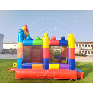 Château gonflable pour enfants en PVC léger avec logo personnalisé Mico, blocs de construction gonflables d'extérieur avec toboggan pour parc d'attractions - Product Image 4