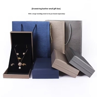 Boîte à bijoux personnalisée en cuir PU avec logo estampé à chaud pour bague, bracelet, collier, boîte à bijoux