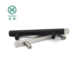 Gagang Kabinet Minimalis dari Baja Anti Karat Bentuk Persegi dalam Warna Perak dan Hitam untuk Pintu Dapur, Kamar Mandi, dan Lemari - Product Image 1
