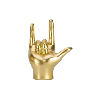 Artesanías de Resina, Decoraciones 3D en Forma de Mano Dorada con la Frase 'Te Amo' para Fiestas de Cumpleaños, Viajes, Recuerdos, Oficina y Regalos - Product Image 5