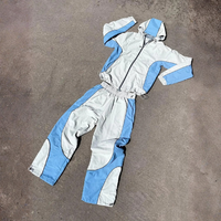 Survêtements Personnalisés d'Usine OEM, Veste Légère Zippée Brodée, Pantalon de Survêtement en Nylon Color Block, Coupe-Vent pour Homme