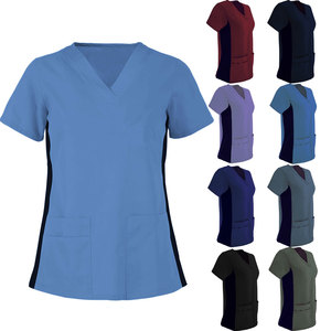 Uniformes de <span class=keywords><strong>maternidad</strong></span> con cuello en V Unisex de alta calidad/pijamas uniformes de <span class=keywords><strong>hospital</strong></span> suaves y cómodos modelo OEM en China - Product Image 4