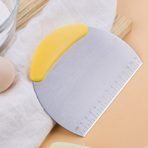 Stainless Steel Graduated Spatula Semi Circular Dough Cutter For Baking Cake Tools With Measurement Markings - Product Image 4