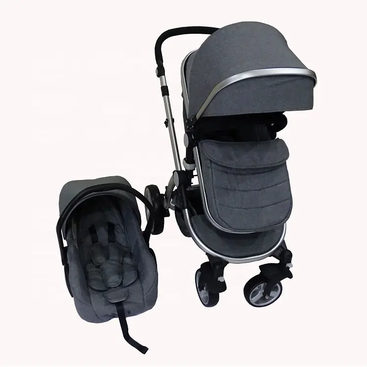 High Landscape Portable Baby Buggy 3 in 1 American Classic Baby Stroller 3 in 1 Aluminum Frame Folding Luxury Baby Pram 3 in 1