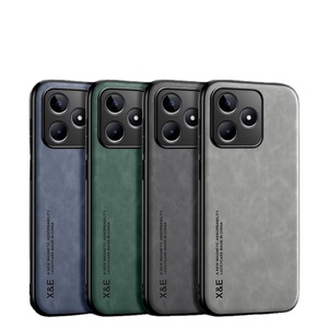 Étui de support de voiture magnétique Couverture arrière en cuir de luxe pour étui Realme C53 Baby Skin Feeling Case - Product Image 1