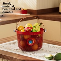 Panier de rangement multifonctionnel en maille ajourée avec poignée pour l'organisation du bureau, des cosmétiques, des produits de soin, des articles divers et des légumes de cuisine