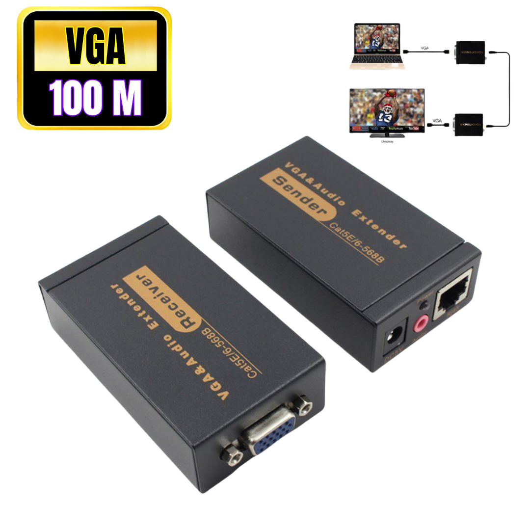 100M VGA to RJ45 Signal