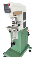 Machine de tampographie semi-automatique à entraînement pneumatique compacte pour casques, t-shirts et étiquettes, idéale pour les ateliers DIY
