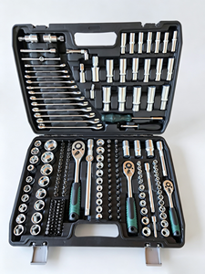 Ensemble d'outils à douilles de 216 pièces, kit d'outils manuels pour la réparation automobile, clé à <span class=keywords><strong>cliquet</strong></span>, boîte à outils combinée pour l'entretien des voitures et des motos - Product Image 1