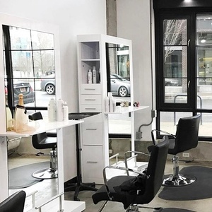 Salone di bellezza mobili professionali per il <span class=keywords><strong>trucco</strong></span> illuminato stazione di barbiere stazione specchio - Product Image 2
