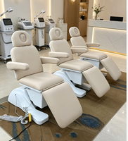 Expédition immédiate, MOQ 1, Vente chaude, Lit de massage électrique moderne blanc pour spa et esthétique avec 3 moteurs, Garantie 10 ans