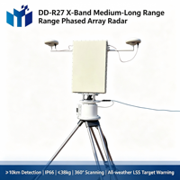 Radar de détection de drones MYT à faible fausse alarme, bande X, avec antenne MIMO, portée 10 km, nouvelle génération, faible altitude 100m-1000m