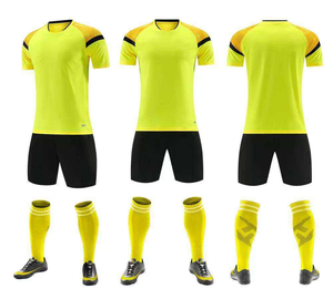 Voetbalshirts met hittetransferdruk, complete set, Thailand, op maat gemaakt, ademend, teamuniformen, korte mouwen. - Product Image 1