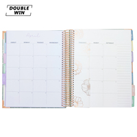 2026 2027 conception personnalisée feuille d'or simple bobine spirale financièrement Journal planificateur budgétaire avec enveloppe d'argent