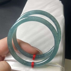 Jadeíta Natural <span class=keywords><strong>Myanmar</strong></span> Jade pulsera tipo A mano de obra exquisita agua azul Jingdang Jade pulsera al por mayor con certificado - Product Image 3