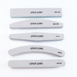 ZIRI Factory Supply Disposable Luxury SGS Certified Manicure Tools Lime Grey Straight Diamond Banana Halfmoon Shape Double Nail