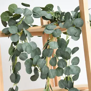 Factory Hot Sale Wholesale Artificial Outdoor Decoration Wall Hanging Artificial Eucalyptus Garland For Decoration