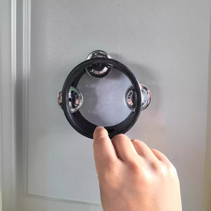 Tambor de percusión Orff, tambor de mano negro de una sola fila para jardín de infantes, instrumento de baile para enseñanza musical - Product Image 2