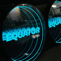Miroir à effet infini personnalisé avec logo, étanche, LED, cadre en acier inoxydable, décoration murale pour bureau, bar, salon
