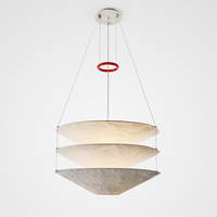 Lampada a Sospensione Conica in Carta DuPont, Stile Moderno Minimalista, Design Retrò Francese, per Sala da Pranzo e Soggiorno, LED 220V AC