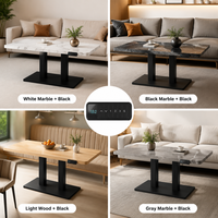 Table basse électrique moderne en acier AOR - Hauteur réglable pour salon et salle à manger