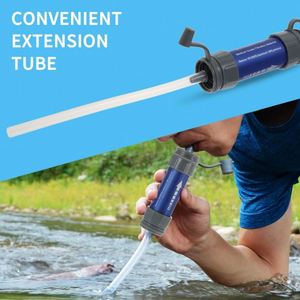 Outdoor Water Filtration System Water Filter Straw Purifier with Drinking Pouch for Emergency Preparedness Camping <b>Backpacking</b> - Product Image 5