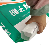 Custom Eco-Friendly Bag Block Bottom Kraft Paper Valve Bag Packing Tile Adhesive Multiwall Paper Bag 2ply/3ply+PE