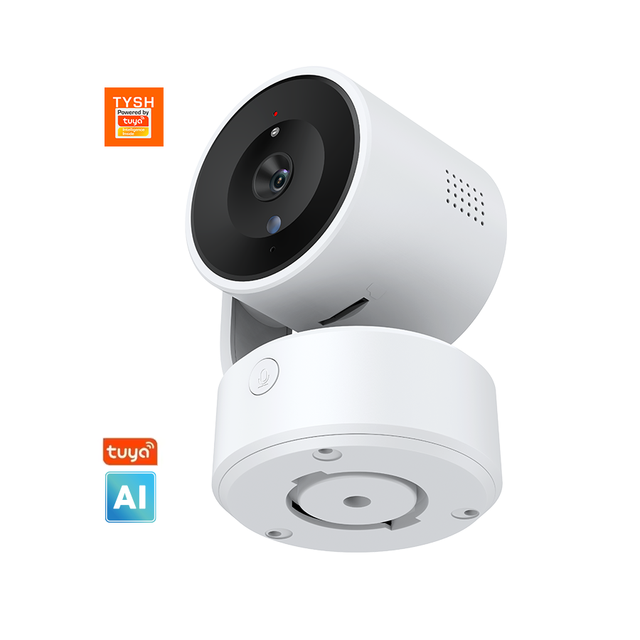 TYSH Tuya 3MP One-Touch Call Indoor Baby Monitor Auto Tracking Color Night Security Wifi IP PTZ Camera with 1-Year Warranty