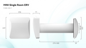 Sistema HVAC de Alta Eficiencia con Mini Split sin Ductos, ERV Silencioso 28.7dB, Emparejamiento Inalámbrico para Intercambio de Aire en Múltiples Habitaciones AV-TTW3E High Reg - Product Image 3